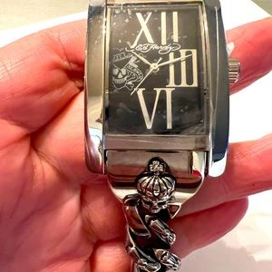 Ed hardy unisex watch in stainless steel.